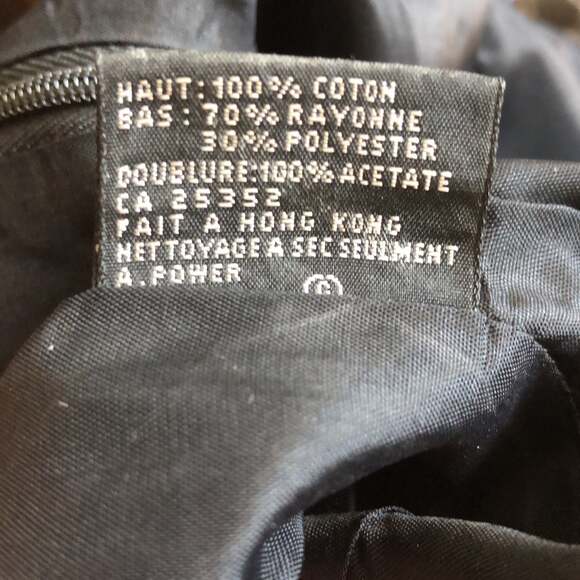 Vintage Kasper ASL Black Velvet Dress with velvet front buttons size 8 p - Picture 11 of 12